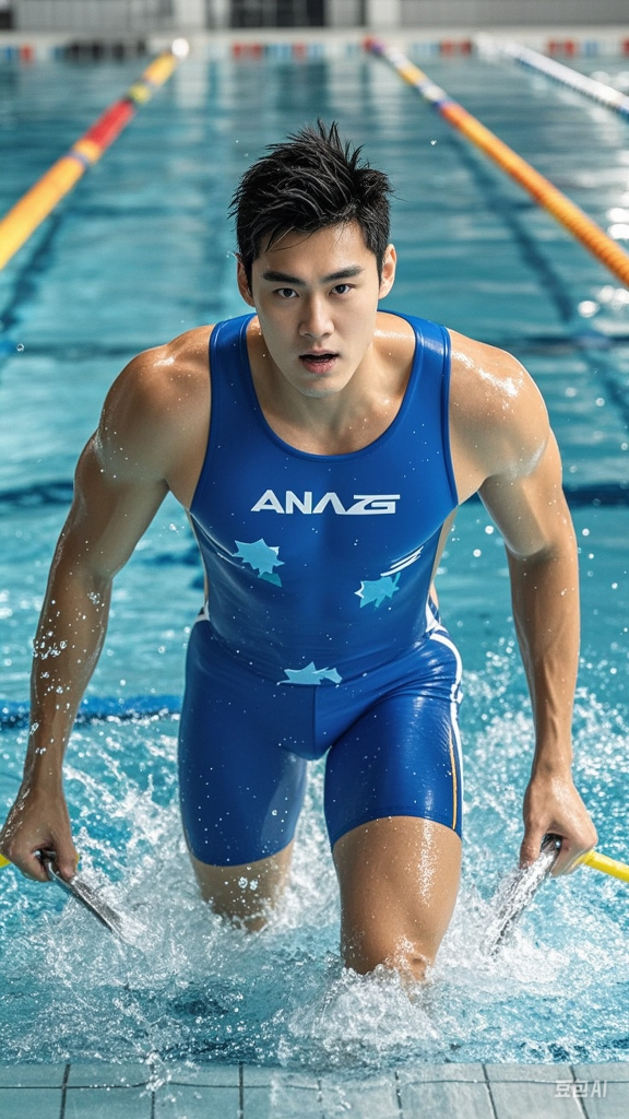 透露,孙杨此次是随浙江队来参加在 游泳运动员男明星突出孙杨泳装图片