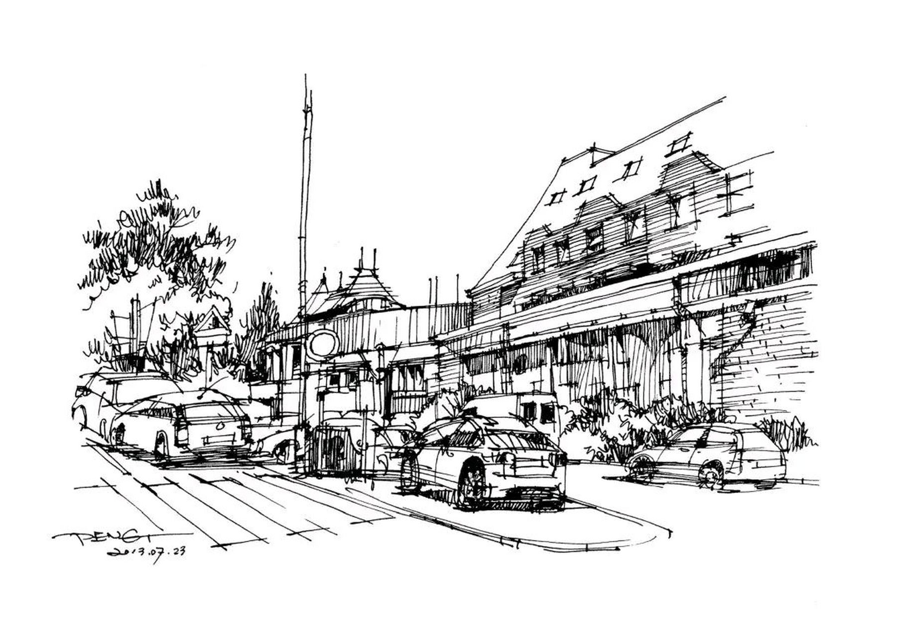 钢笔画 | 建筑风景