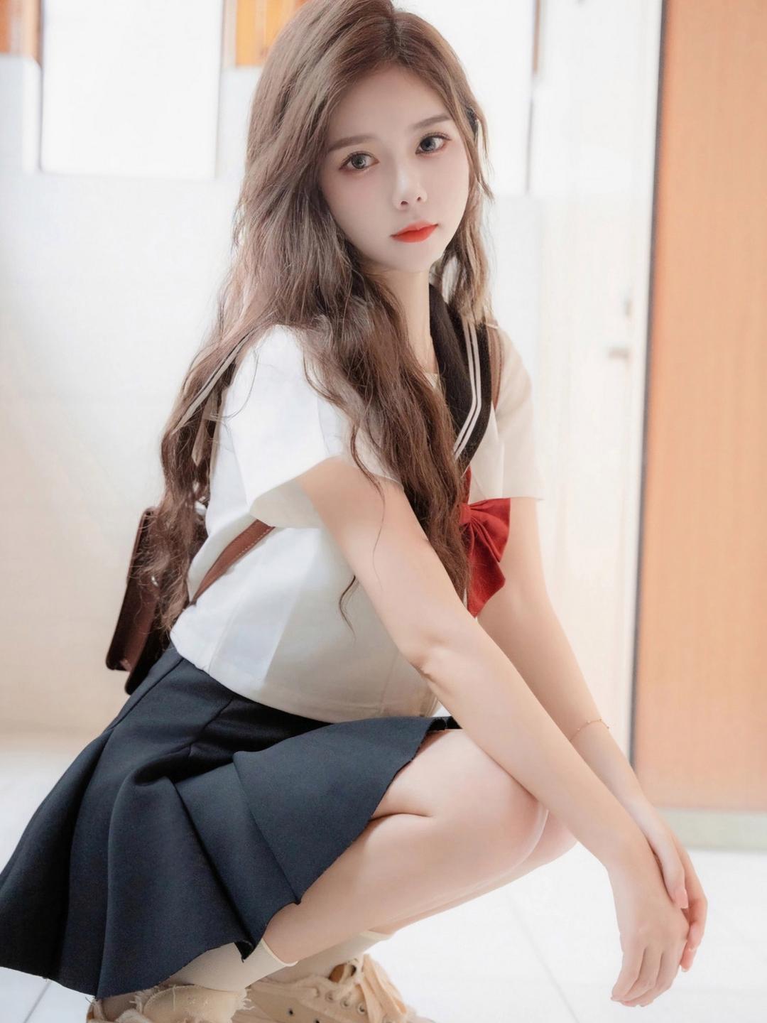 美女jk服装清纯写真#养眼美女# #jk制服# #记录当下就是最好的生活