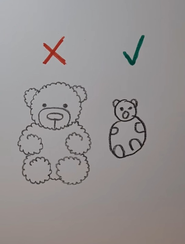 这样画泰迪熊,简单还好看
