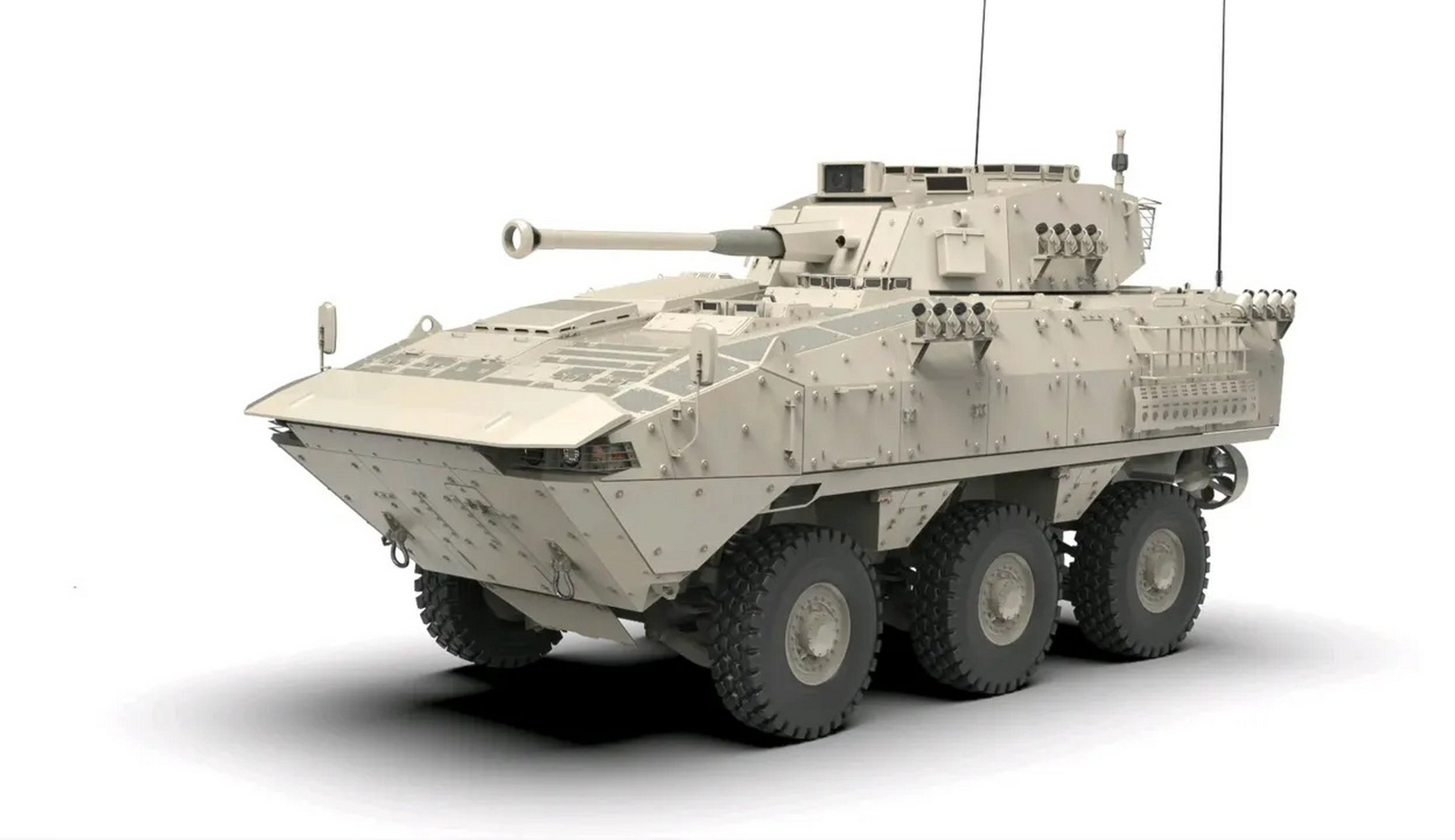 建模欣赏:分享一组6x6轮式底盘装甲车,可以搭载不同的武装.