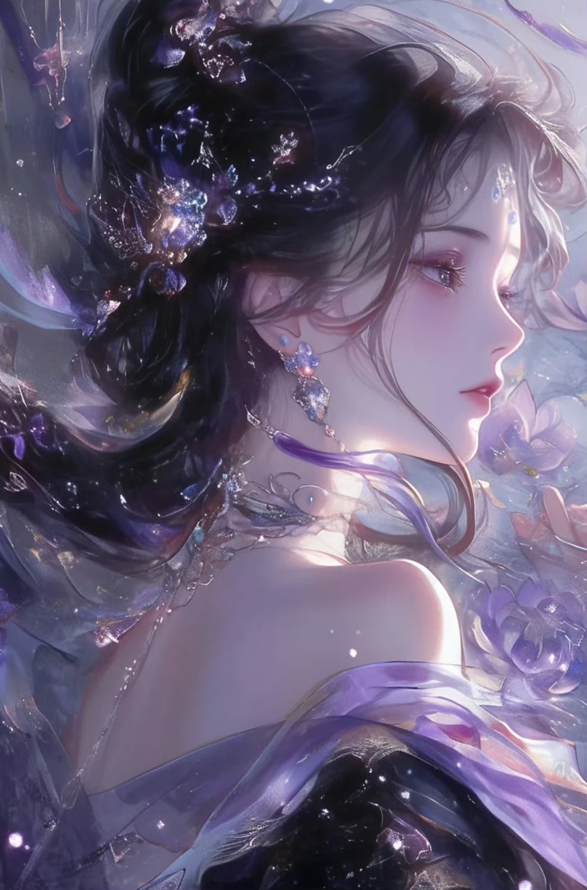 古风美人手绘插画头像分享～#头像# #古风