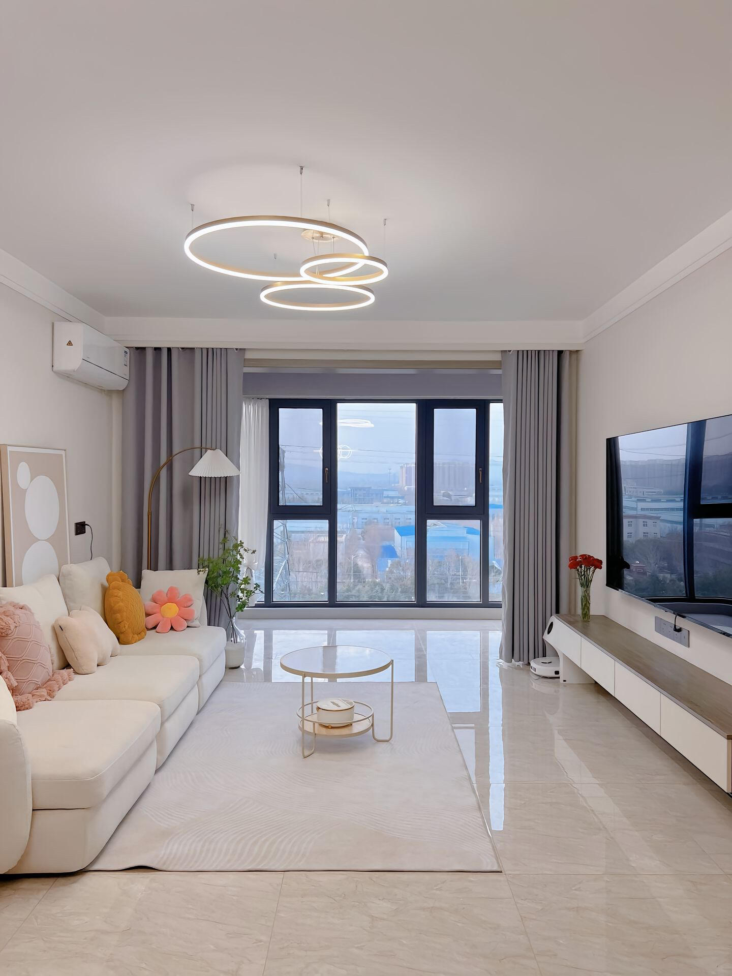 风装修90平客厅装修效果图客厅只走石膏线效果图客厅不吊顶装修效果图