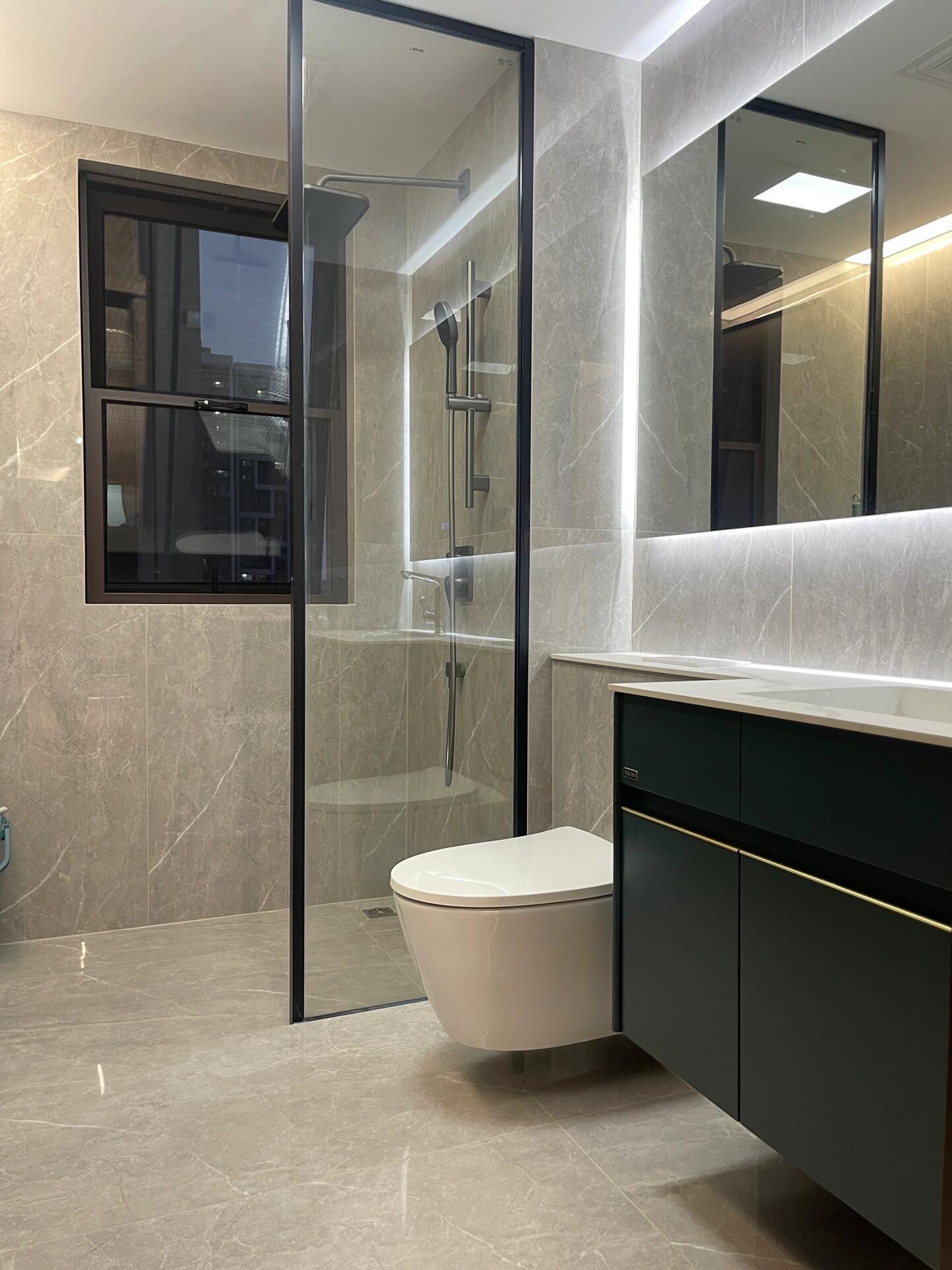 现代简约风卫生间装修案例分享.#家居装修# #装修灵感库