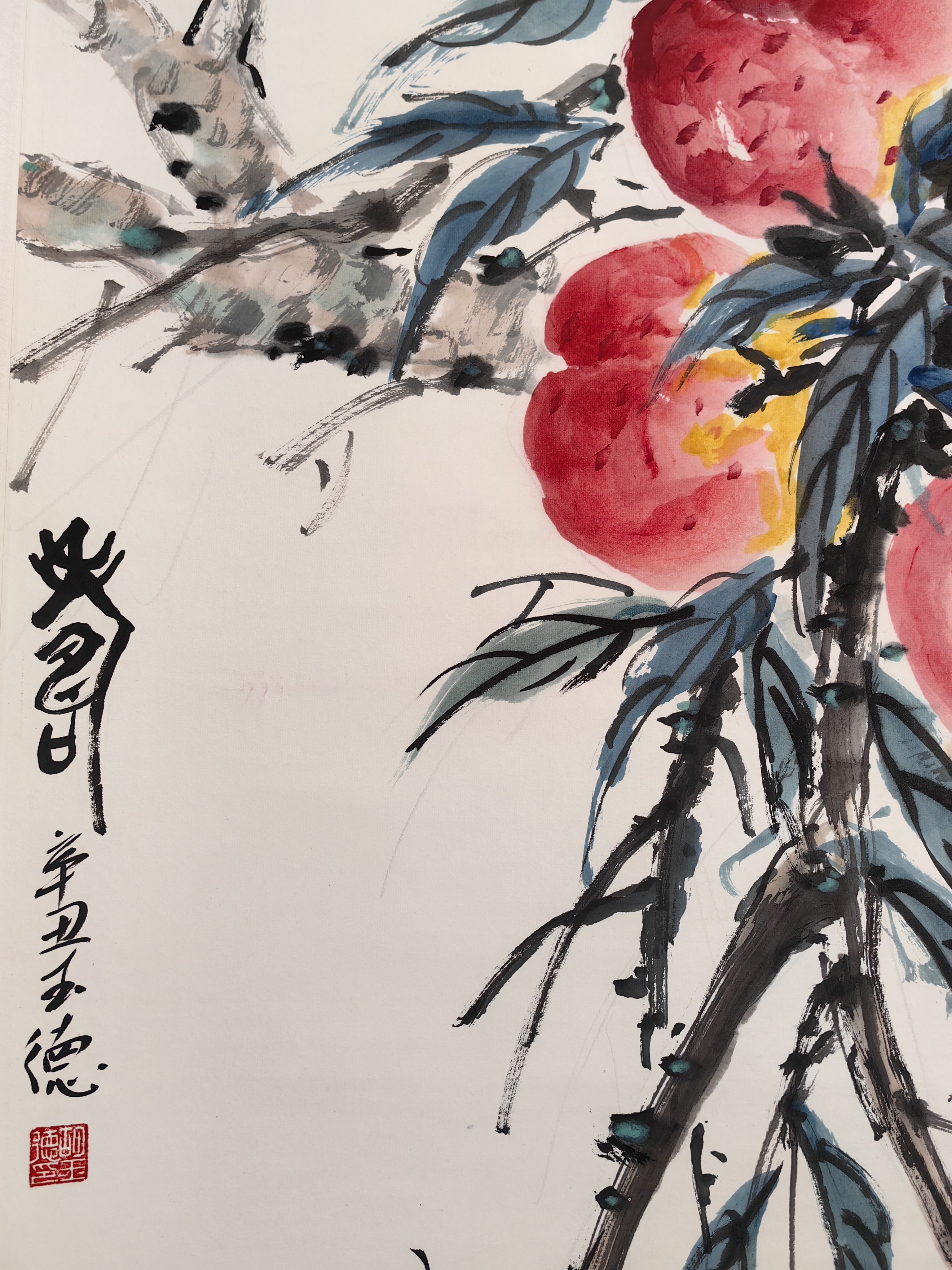 《大寿》桃国画写意#动态夏日征集令