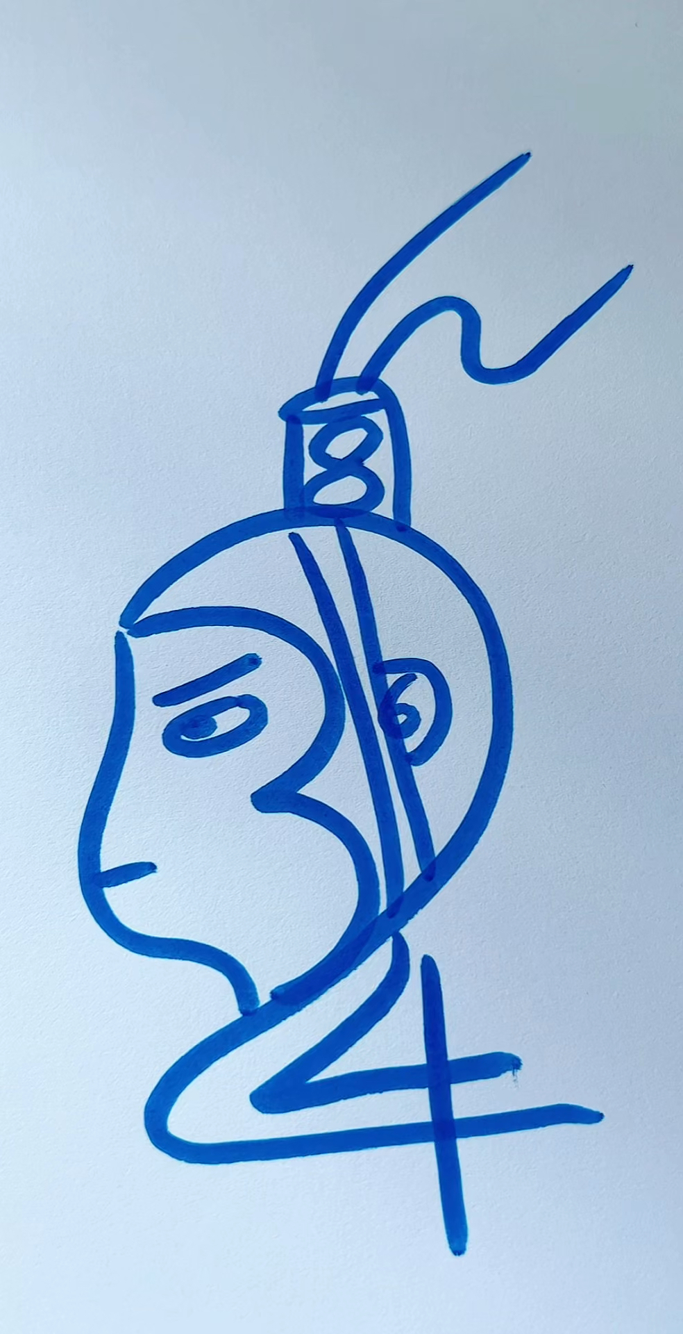 用数字1-12画孙悟空