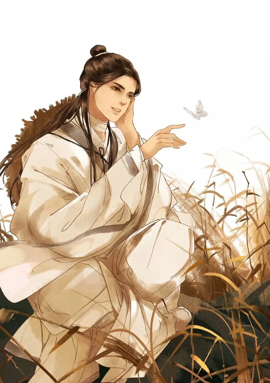 被人背地里说,被自己喜欢的人背地里嚼舌根,最后苦尽甘来, 谢怜白衣