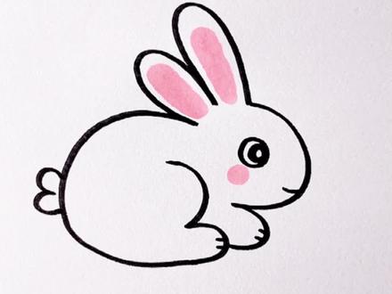 小白兔简笔画绘制步骤分析