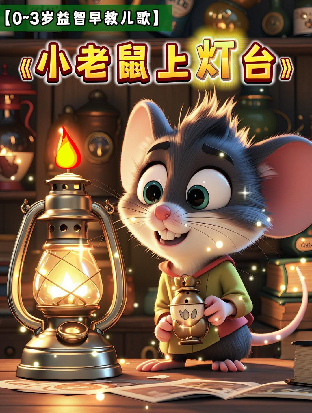 儿歌顺口溜《小老鼠上灯台》,q萌有趣儿歌,宝宝喜欢