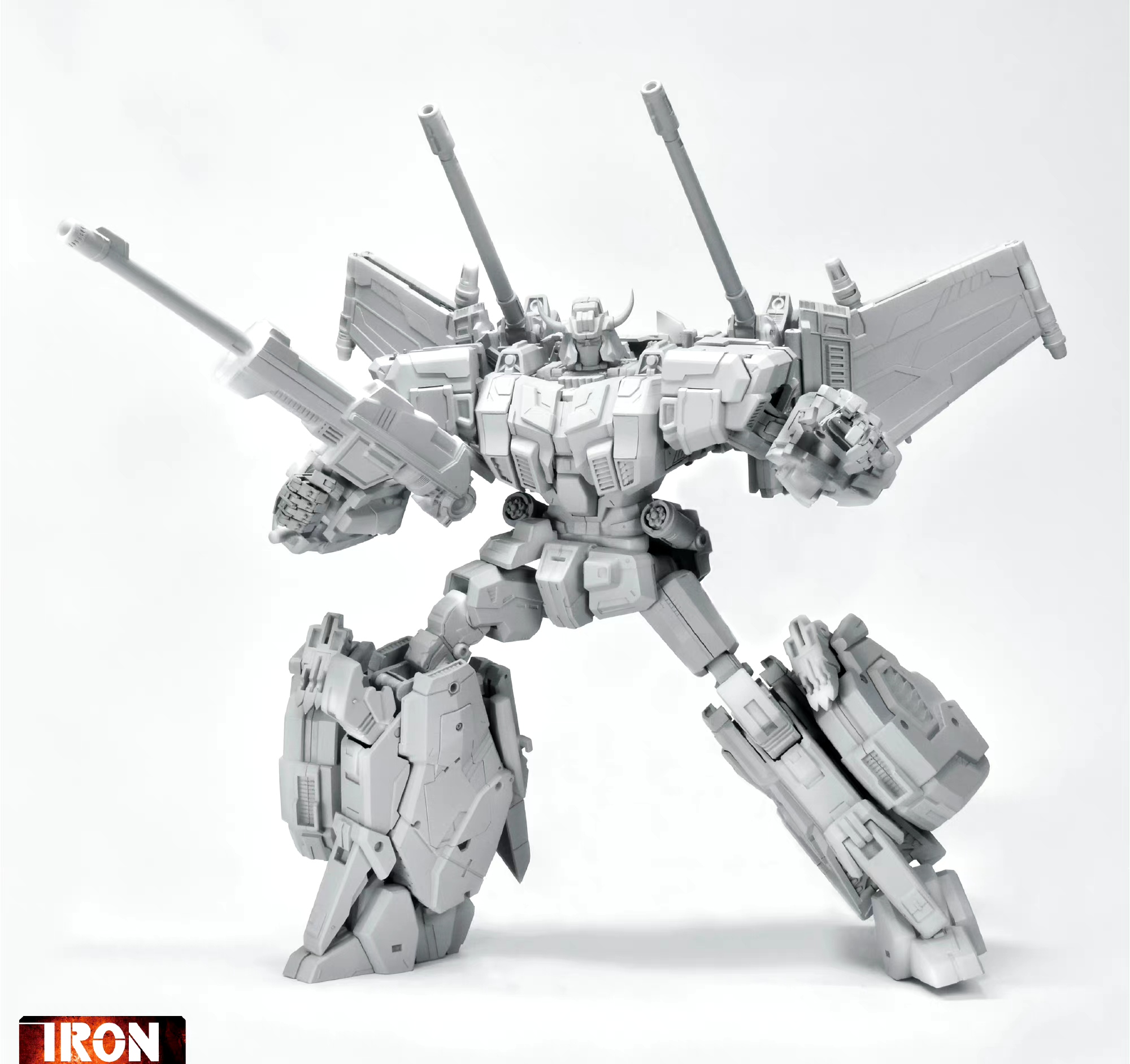 模型欣赏:钢铁变形 irontrans ir-v02 狮王,可以与同系列史达组合成