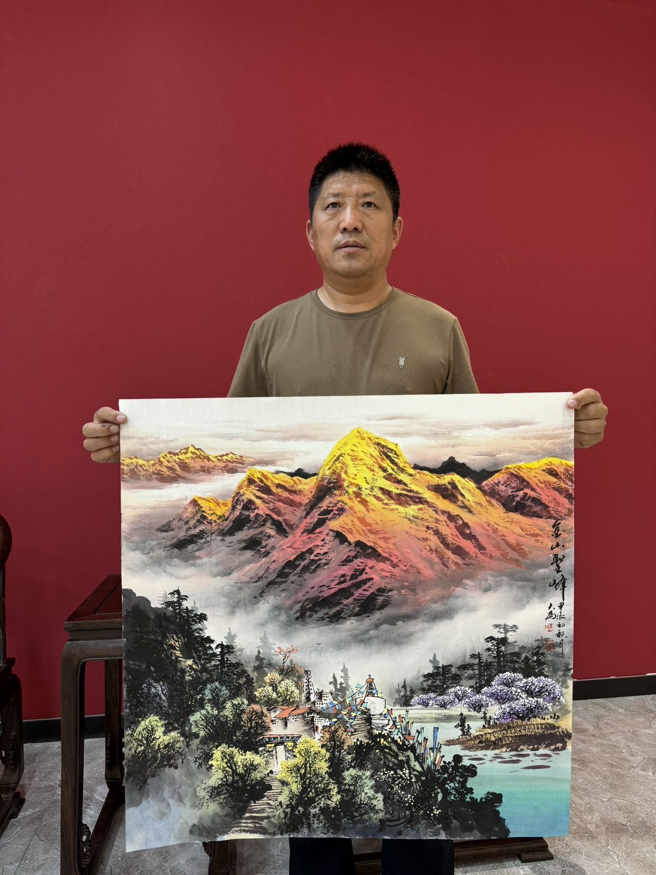 画家王大为山水画作品