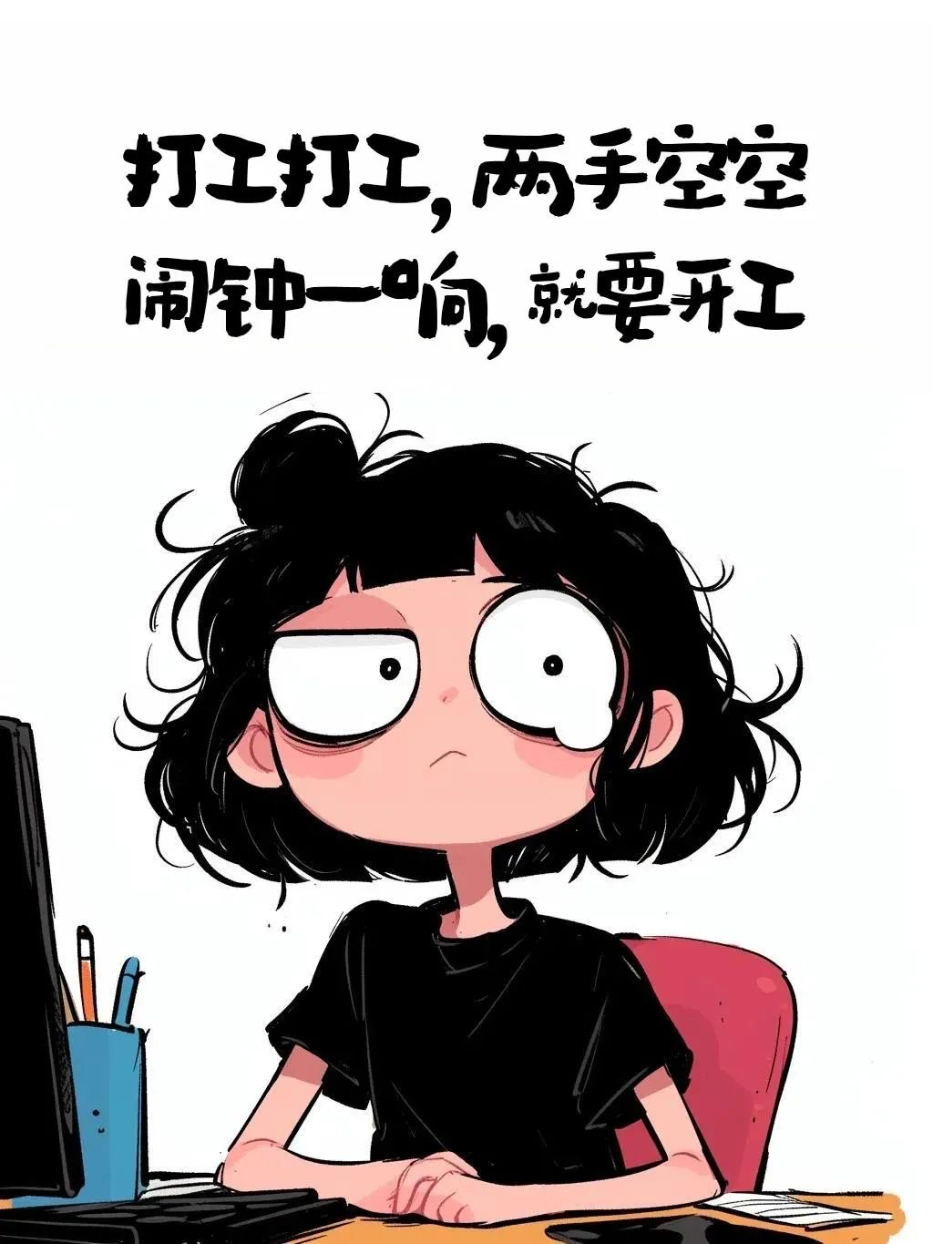 "上班了这样发,去笑死你的朋友圈"     1,早上好,又起床去上我那不