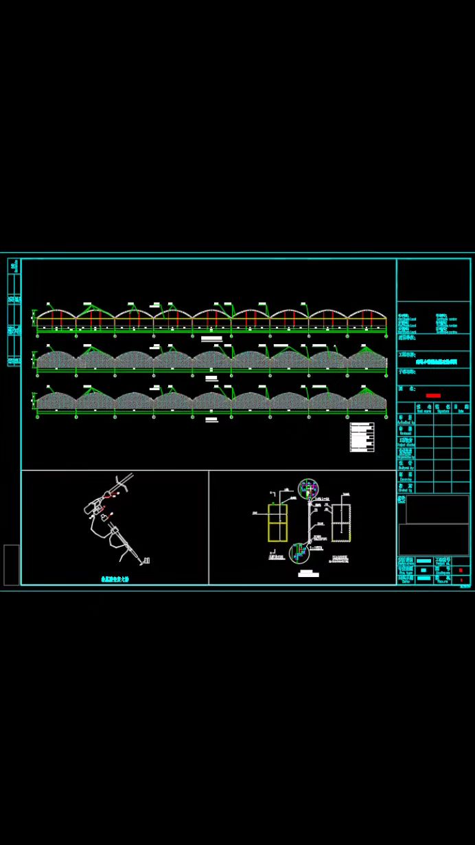 连栋大棚结构图示意图图片