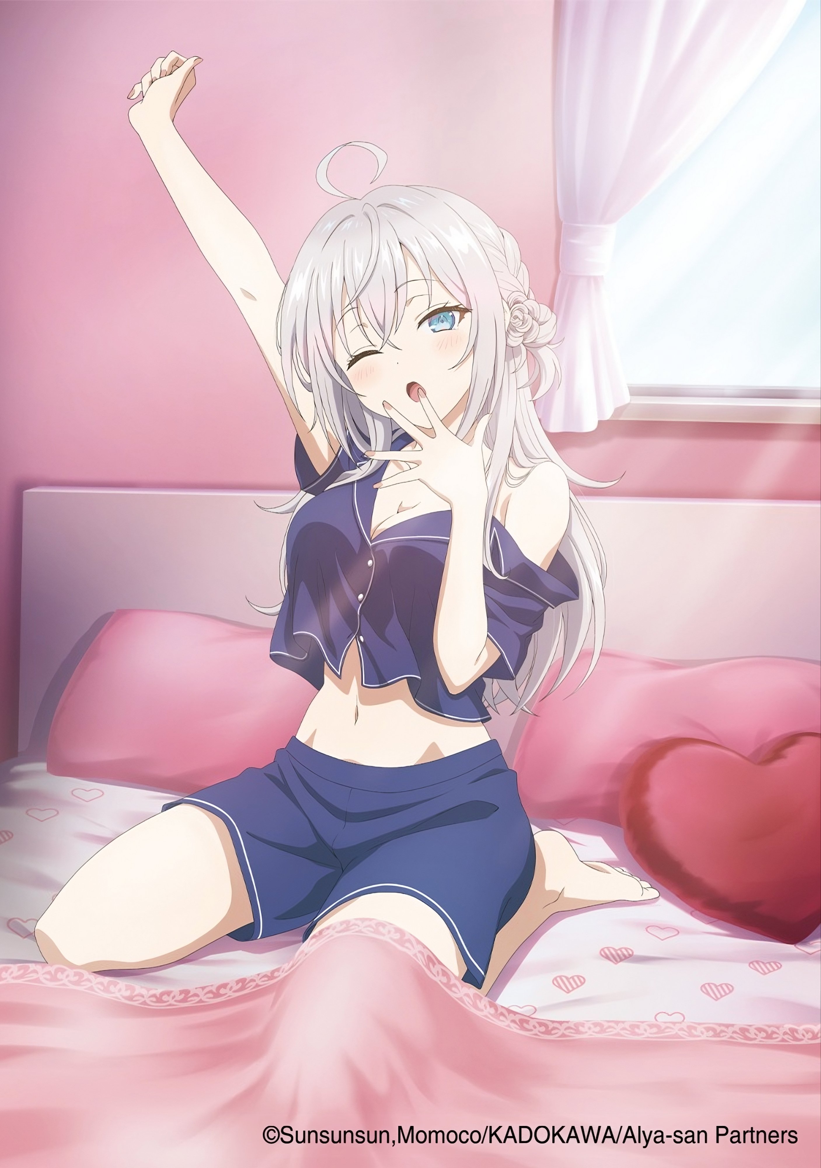 《不时轻声地以俄语遮羞的邻座艾莉同学》最新插图公开,图中人物为艾