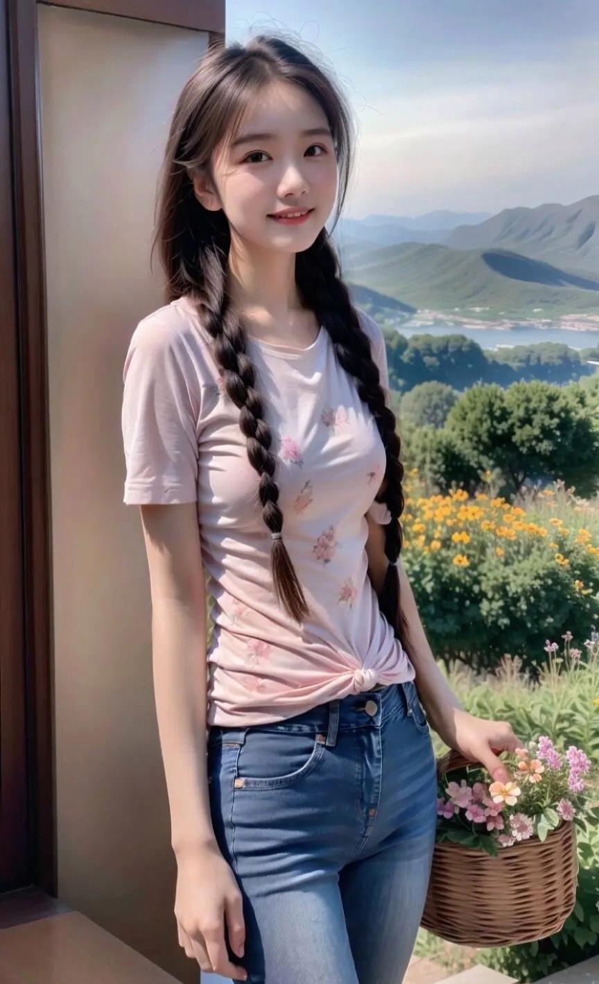 小姐姐的辫子又长又漂亮