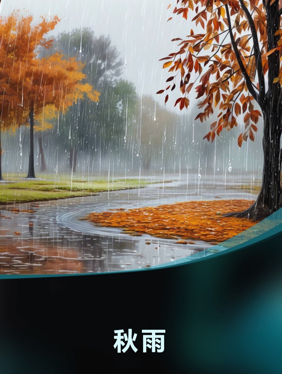 关于秋日雨景的简短描写:秋雨绵绵,细密而轻柔地洒落.
