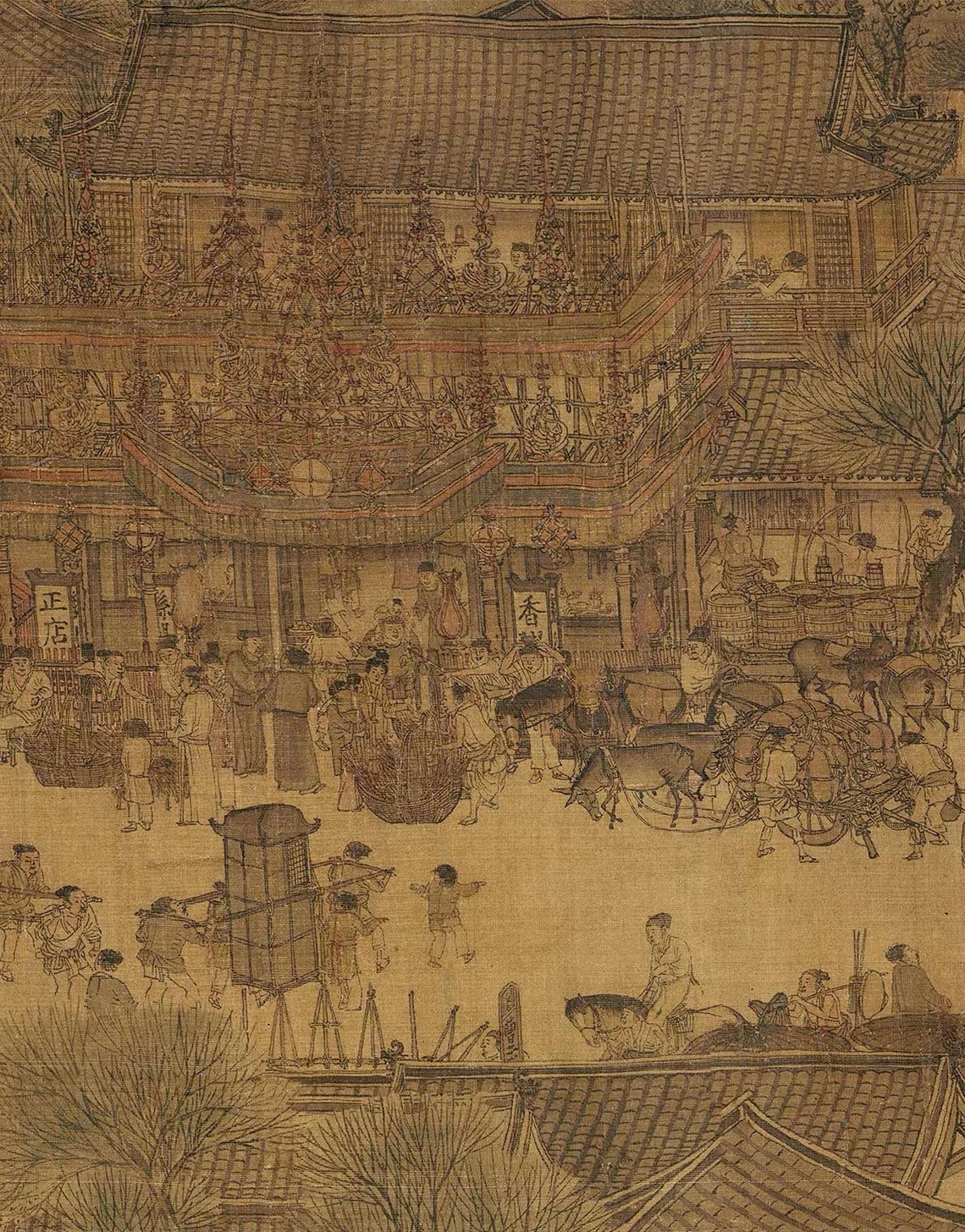 《清明上河图》生动记录了中国十二世纪北宋都城汴京的城市面貌和当时