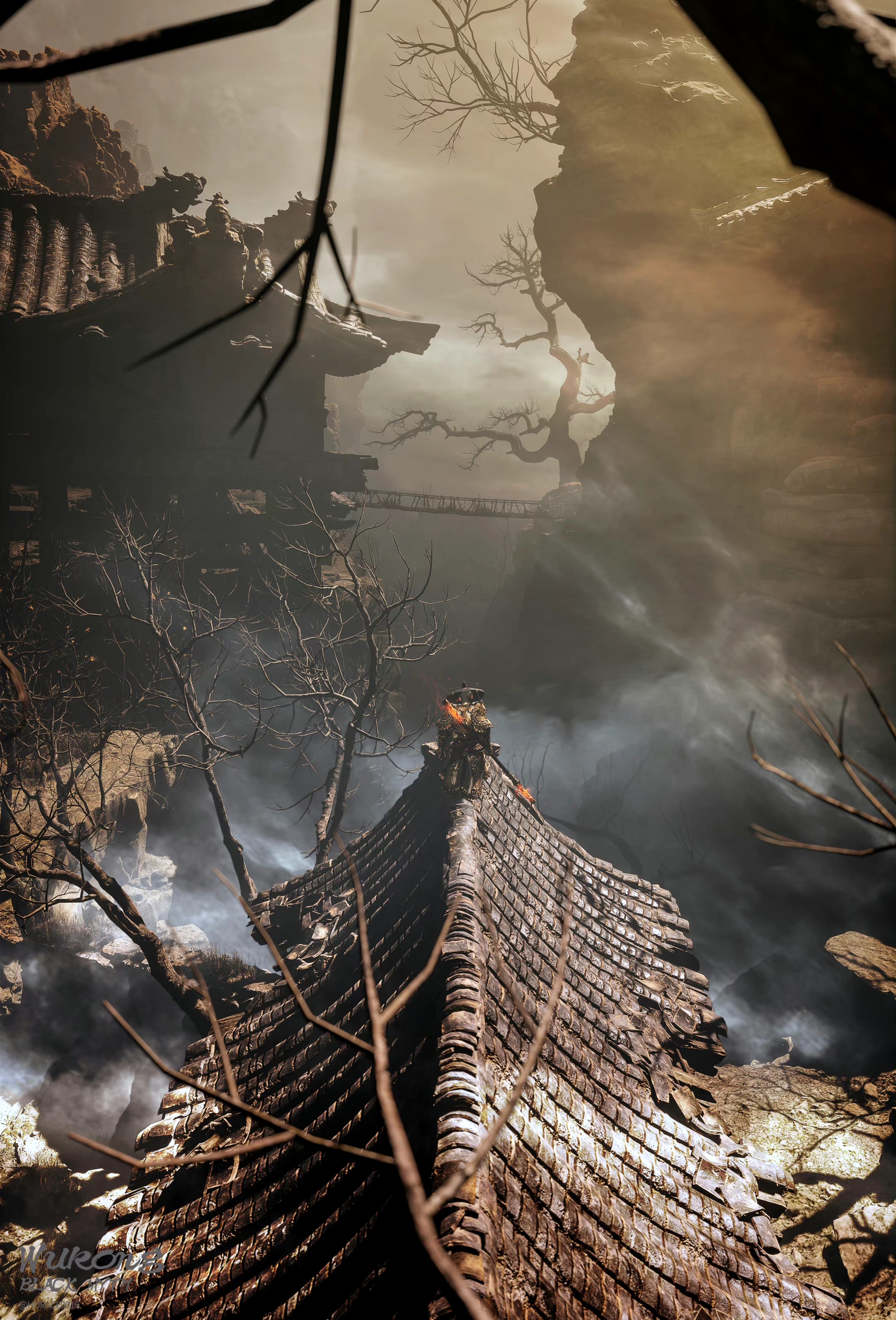 分享一组《黑神话:悟空》游戏摄影插画,再现了其中细致的人物与场景