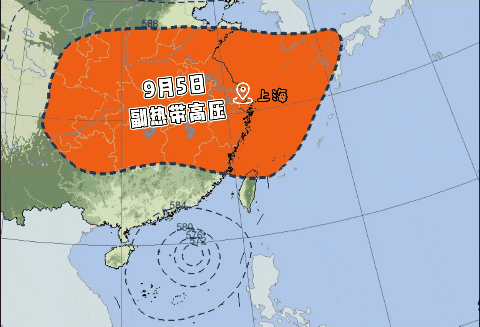 副热带高压稳如磐石,上海最高温仍将维持在33-34度,偶尔也会有35度