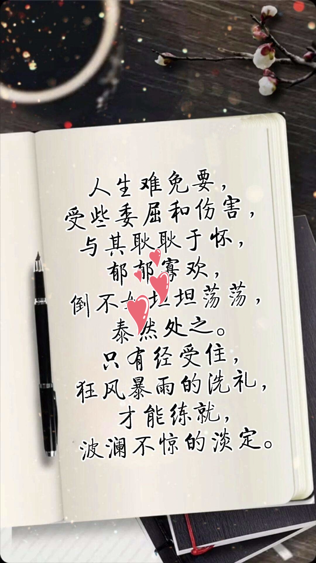 只有经受住狂风暴雨的洗礼,才能练就波澜不惊的淡定