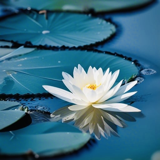 白色睡莲花