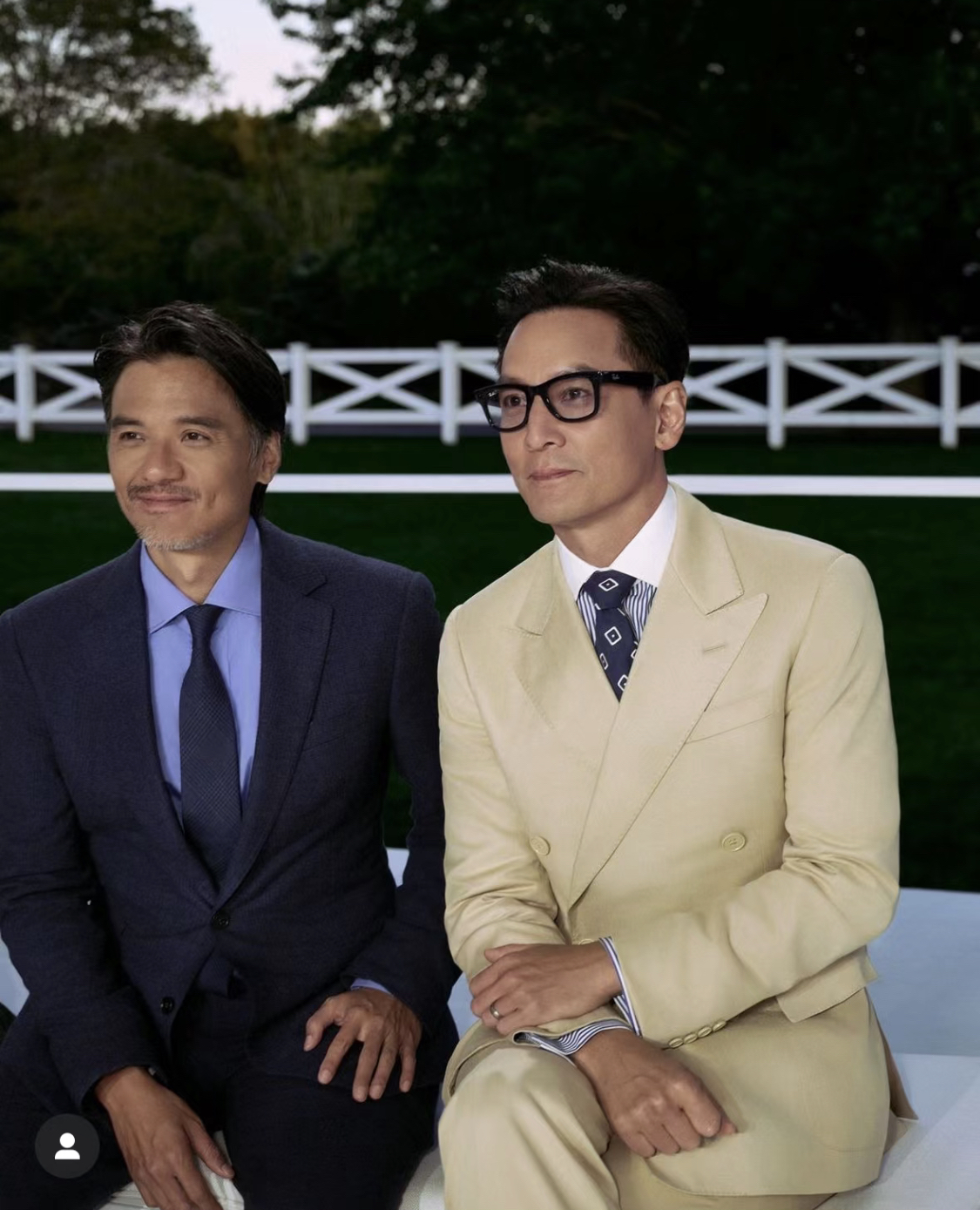 吴彦祖和冯德伦出席品牌活动.不管多大年纪,还是一眼看出来帅