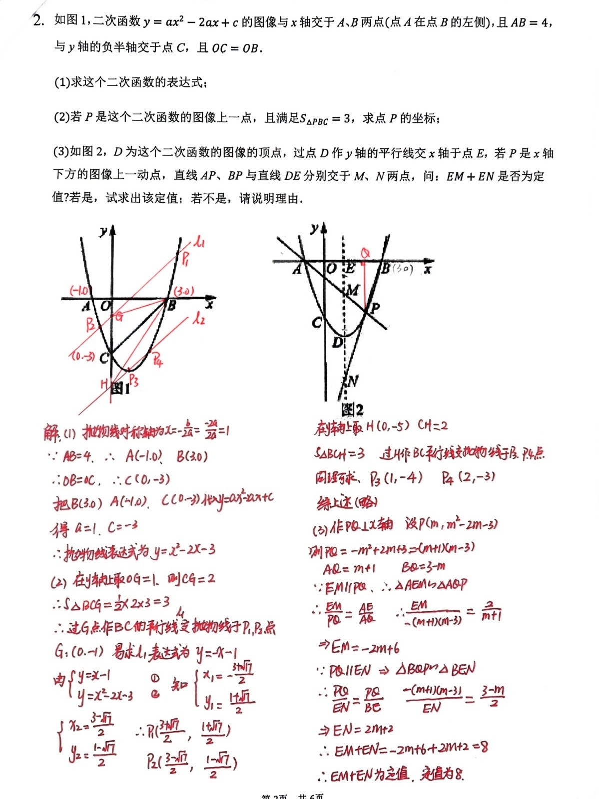 抛物线四种图像图片