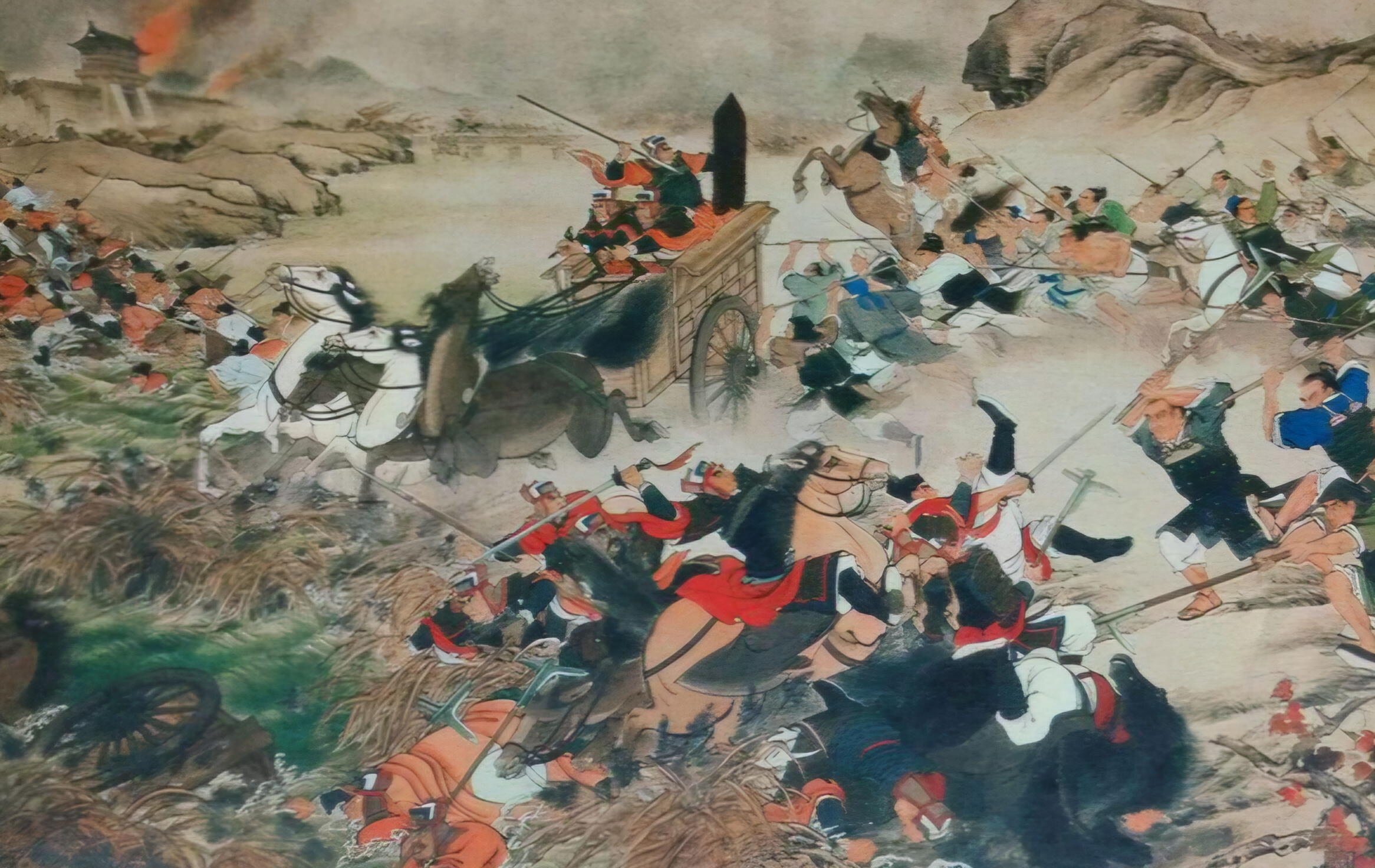 西汉末年,赤眉军击败绿林军,攻入长安,一路烧杀抢掠,无恶不作,还