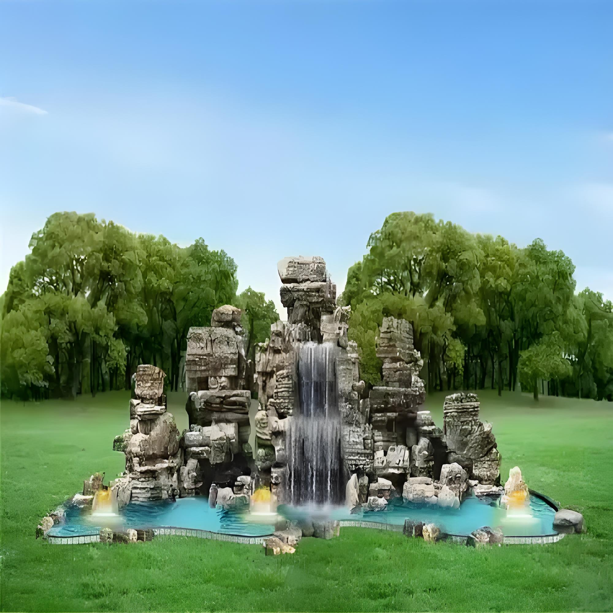 山西忻州制作水泥假山生态园假山加工定做假山厂家