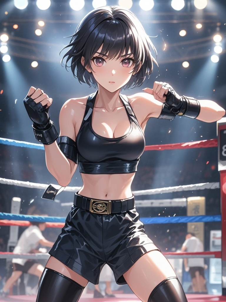 她们的身体灵活,动作敏捷,在擂台上的每一个拳击和脚踢都像是一道闪电