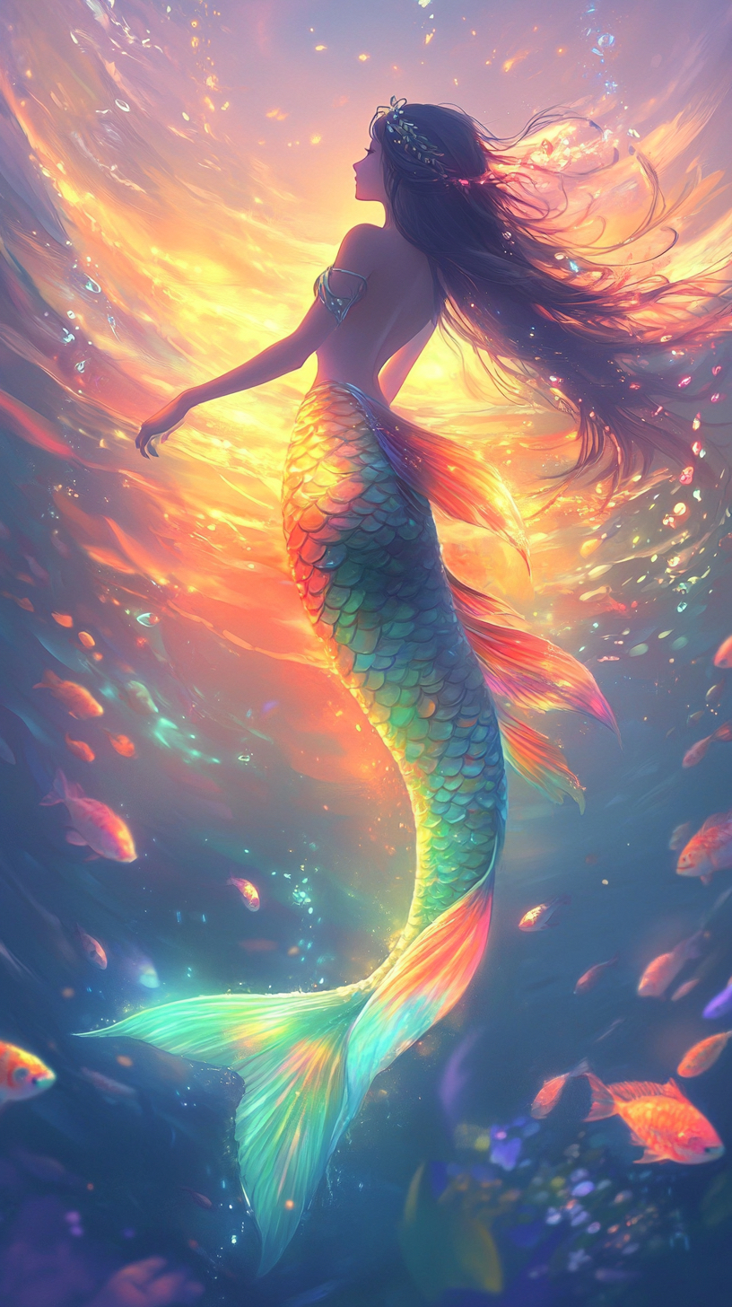 「治愈系插画」梦幻美人鱼1515