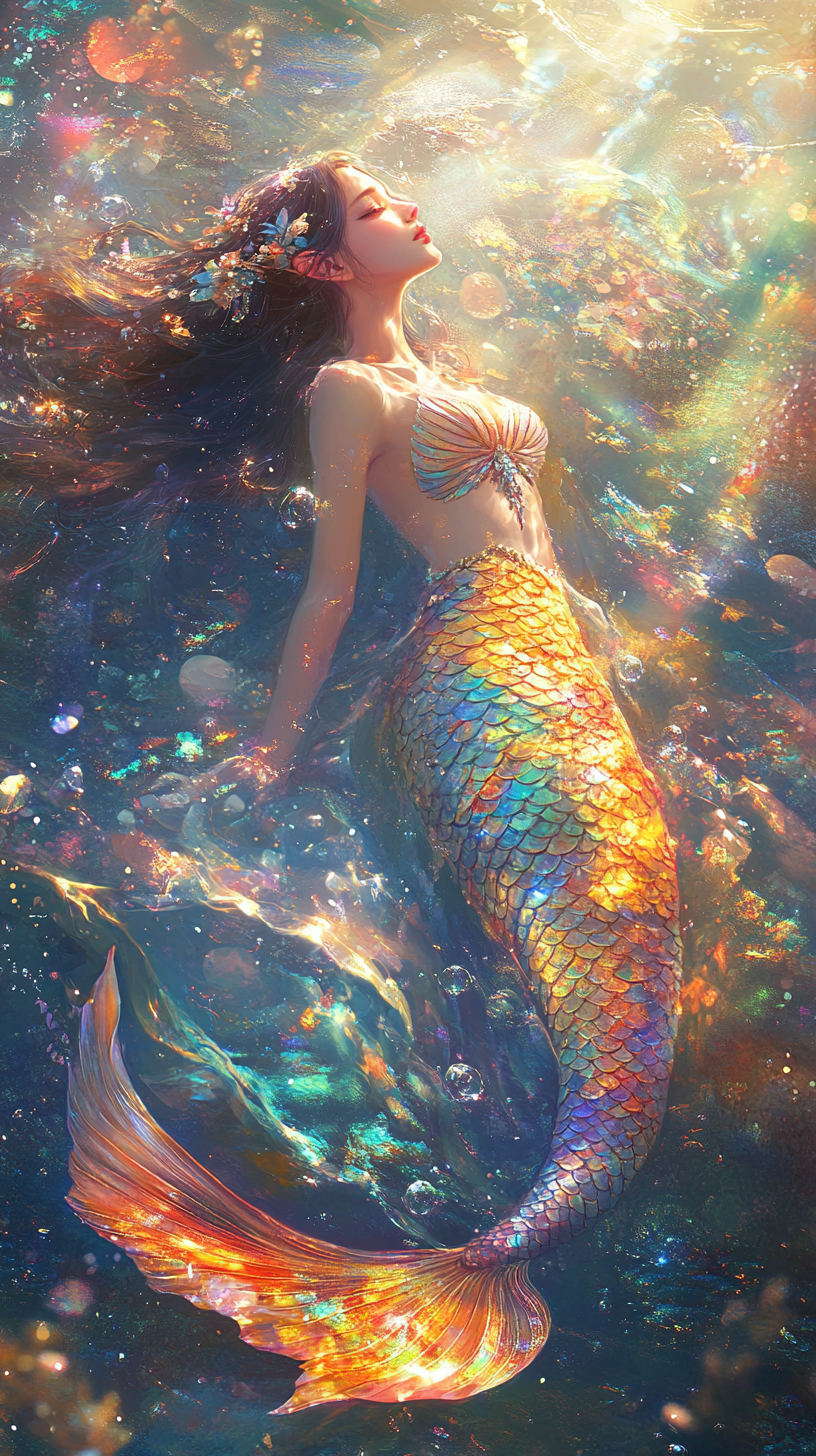 「治愈系插画」梦幻美人鱼1515