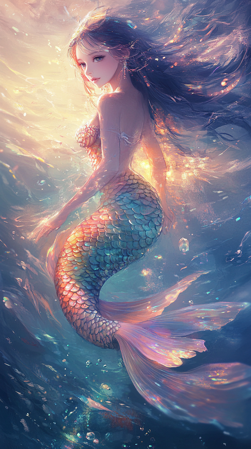 「治愈系插画」梦幻美人鱼1515