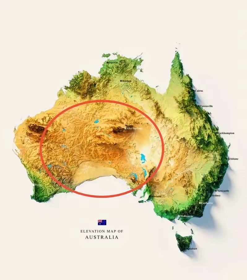 澳大利亚人口分布特点及原因澳大利亚中部澳大利亚95%人口澳大利亚