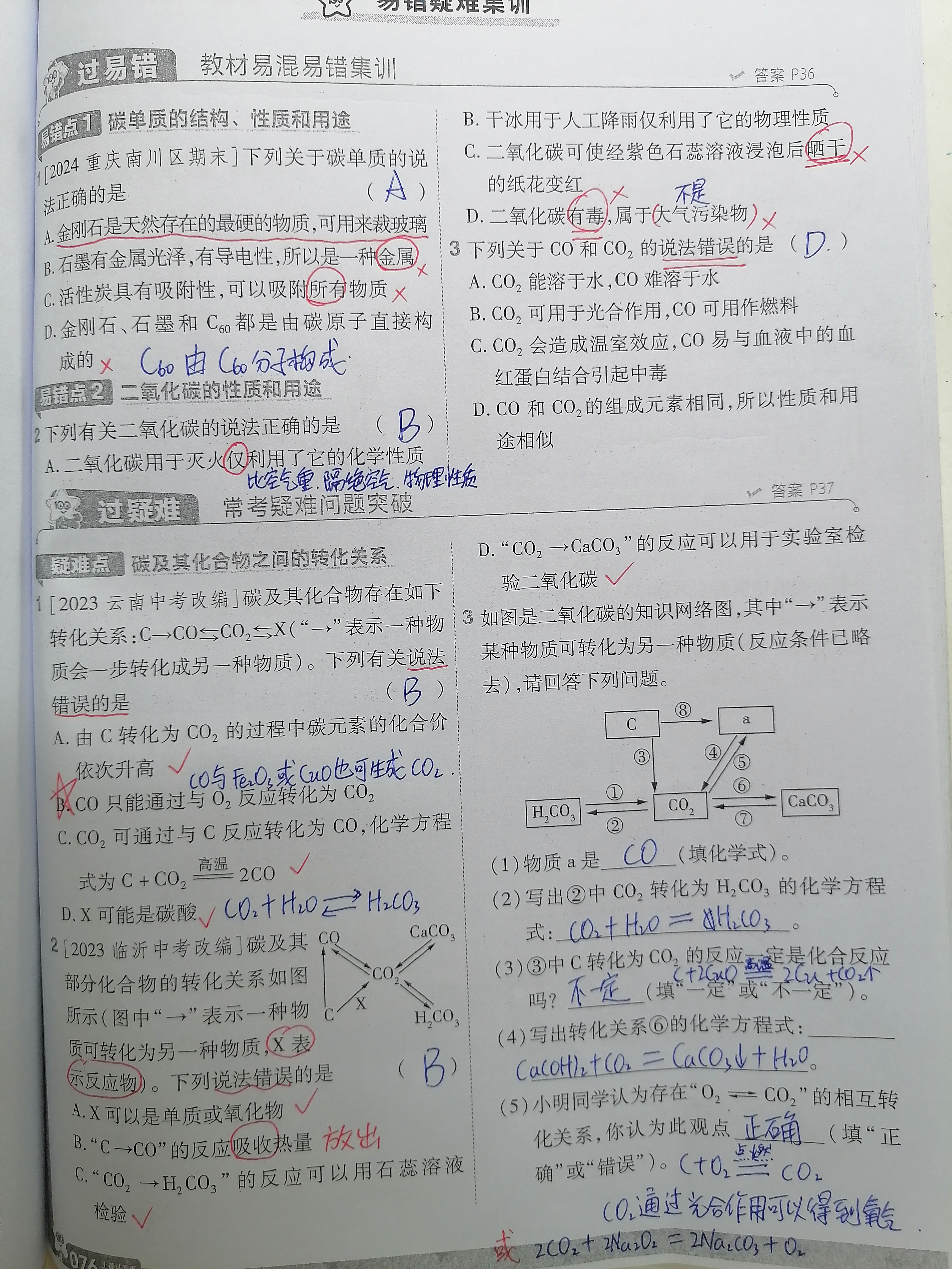 关于九年级化学易错点汇总（概念/实验/计算）的信息