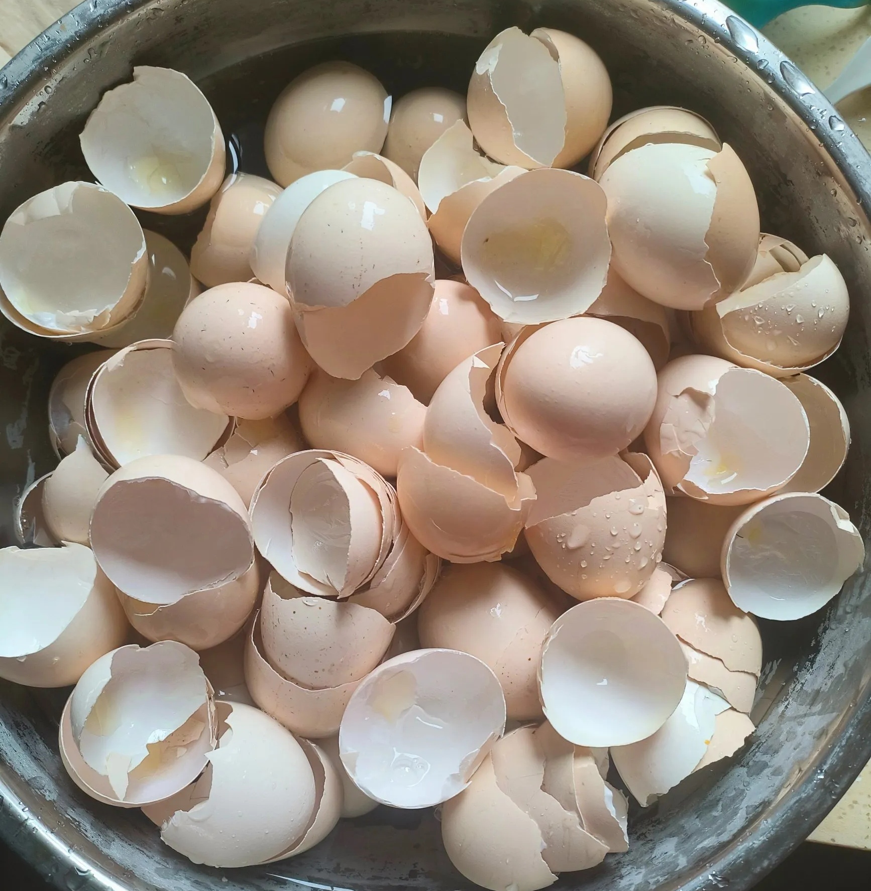 我嫂子一大早把冰箱的鸡蛋全部打碎,然后弄在搅拌机里,不一会就弄出了