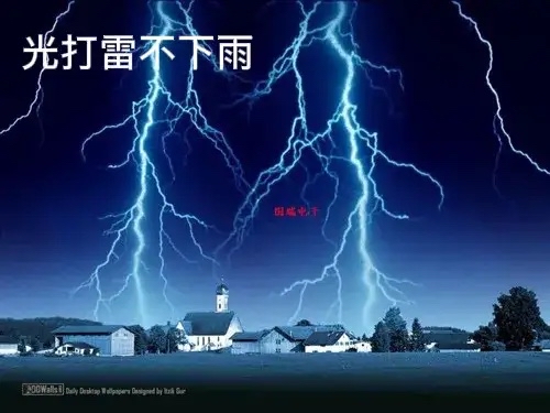 在我们民间有这样一句话:"雷声大,雨点小""光打雷不下雨",这句话是