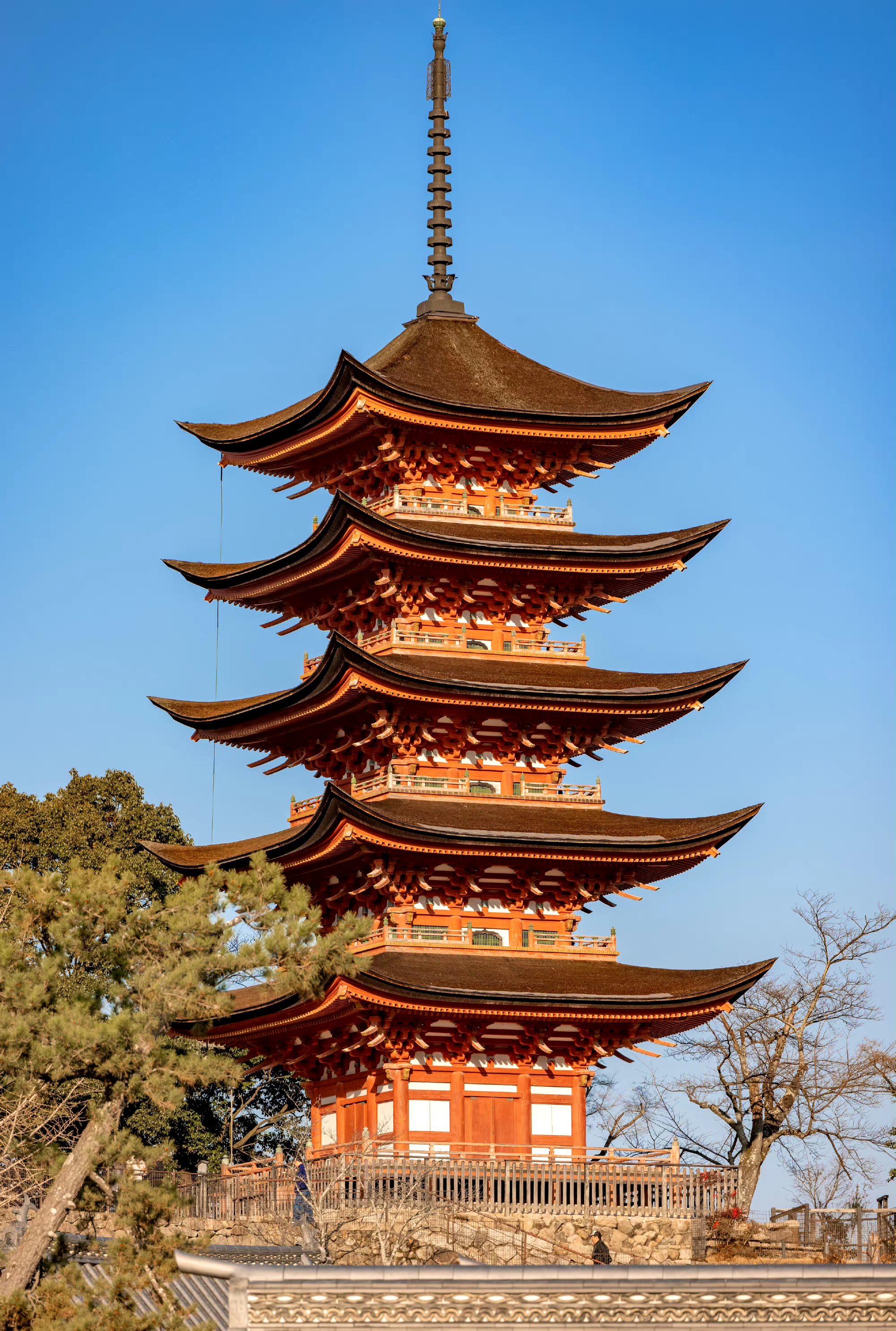 奈良时代全盘向唐代学 五重塔日本古建筑日本特色建筑日本五重塔日本