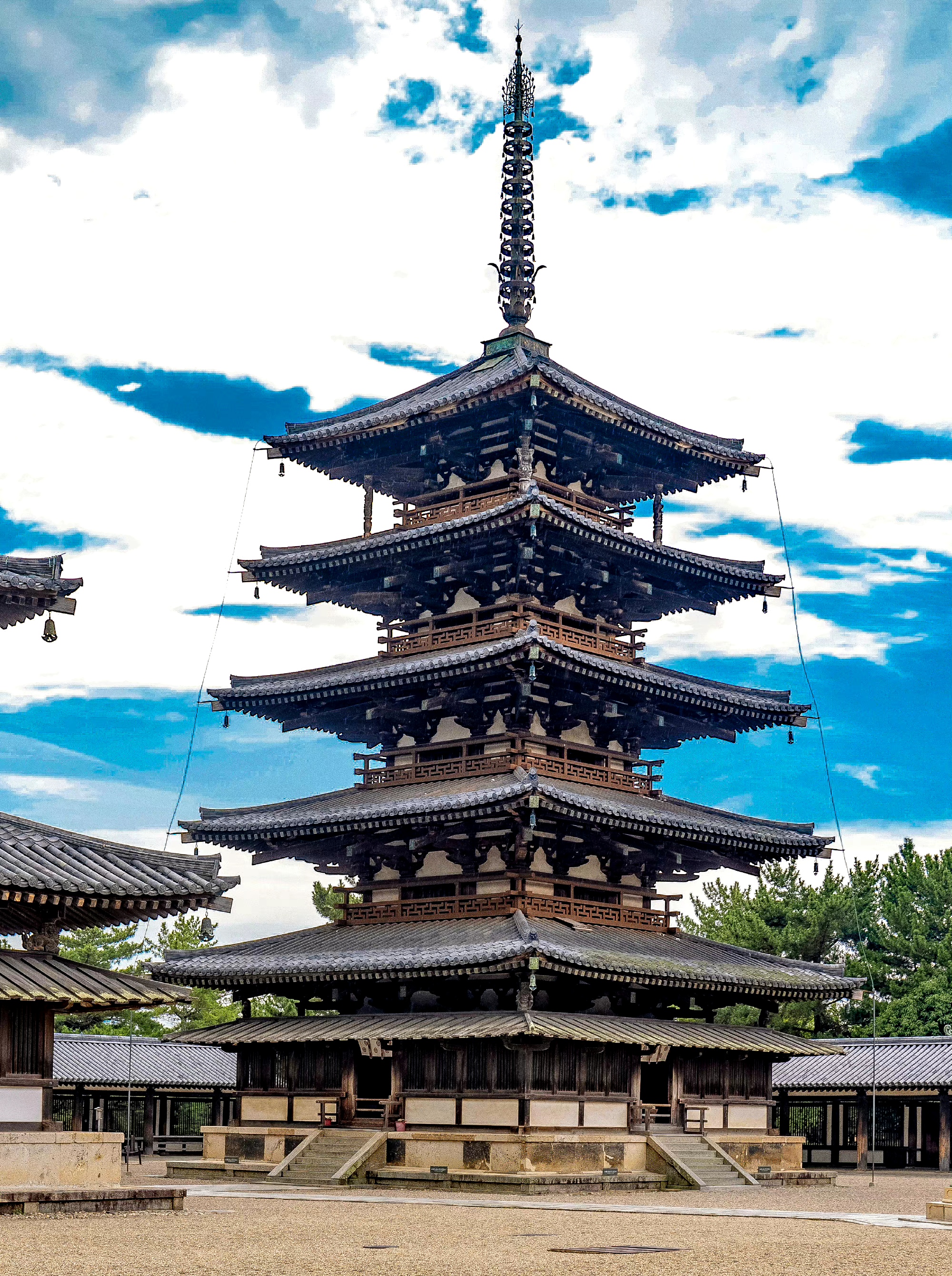 奈良时代全盘向唐代学 日本古塔日本五重塔日本古建唐风建筑清水寺