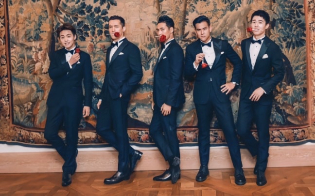 史上最帅的伴郎团一定是袁弘的婚礼,胡歌,彭于晏,马天宇,刘昊然,都不