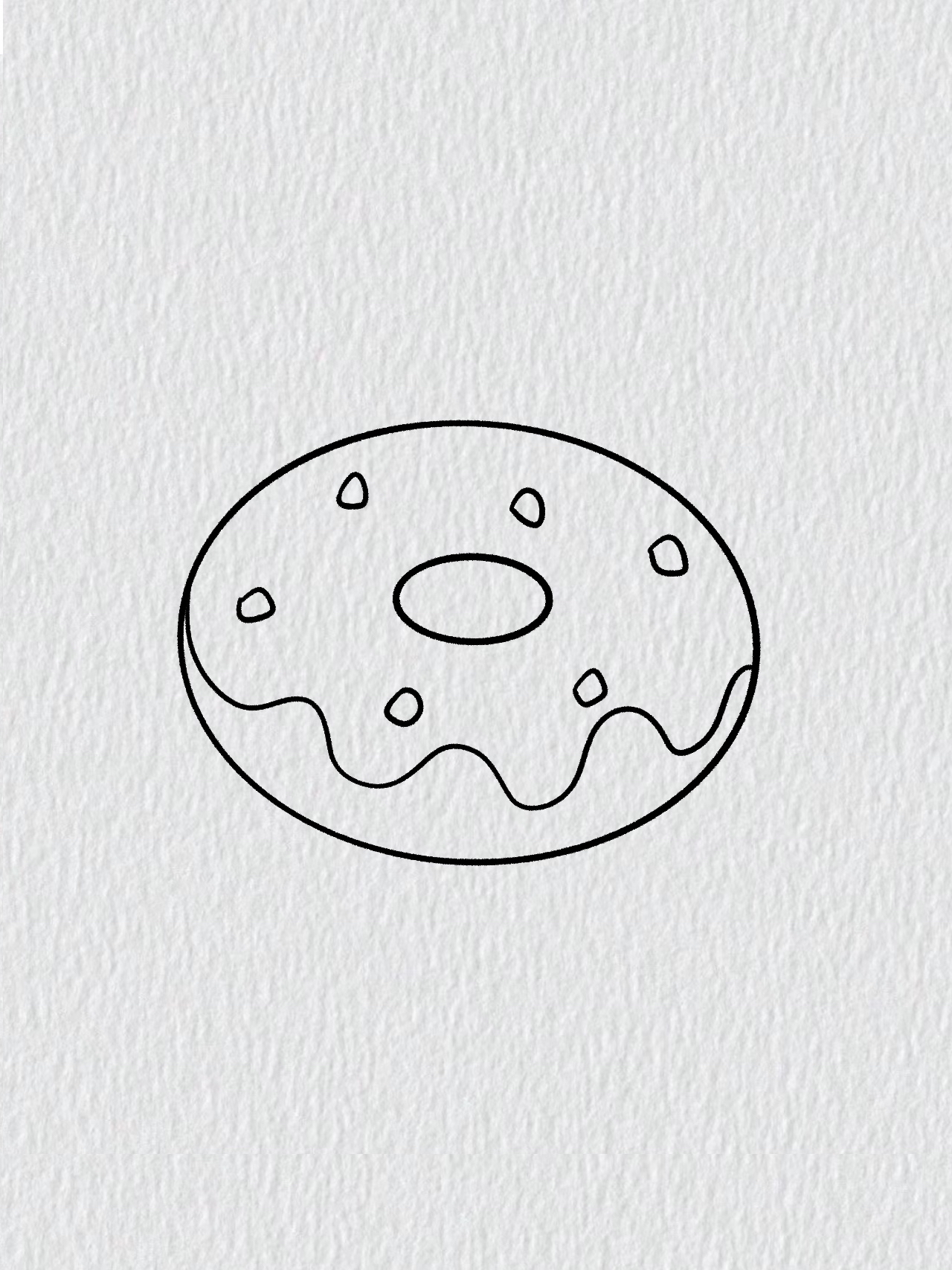 甜甜圈简笔画教程