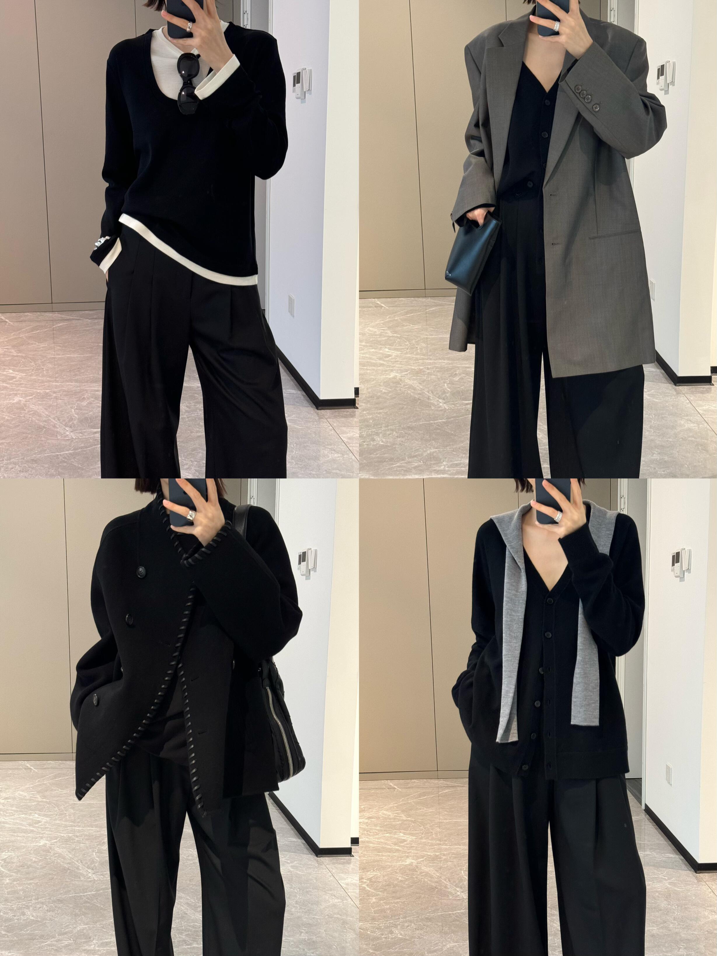 早秋高级感穿搭灵感|| 看不腻的黑白灰 秋冬羊绒羊毛 一衣