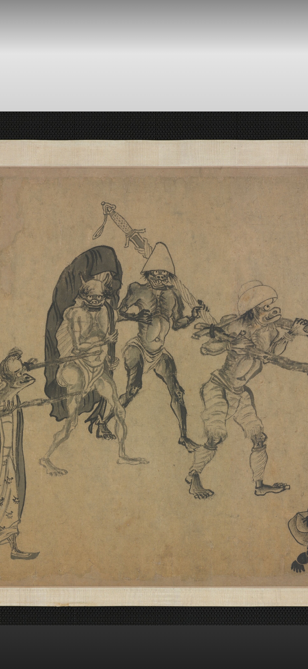 5厘米  《中山出游图》画民间传说钟馗与小妹出游的故事.