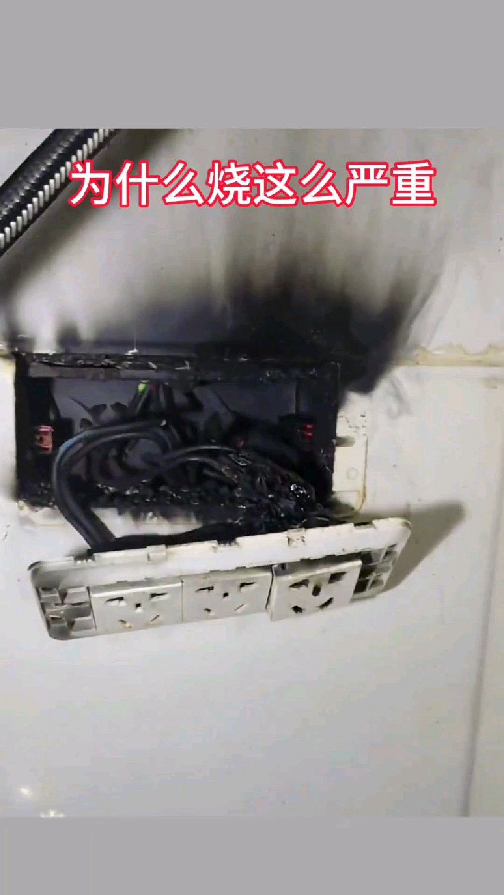 插座烧成这样,看看是什么原因