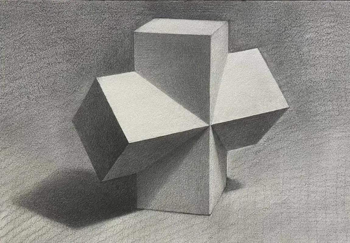素描几何体是绘画艺术中的基础训练,它不仅有助于艺术家掌握基本的