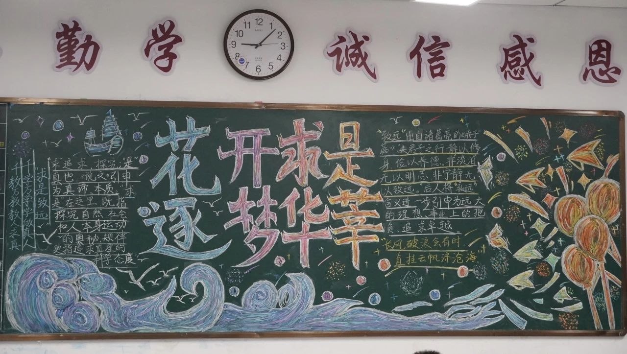 龙游华莘高中:记高一年级开展第一期黑板报评比活动