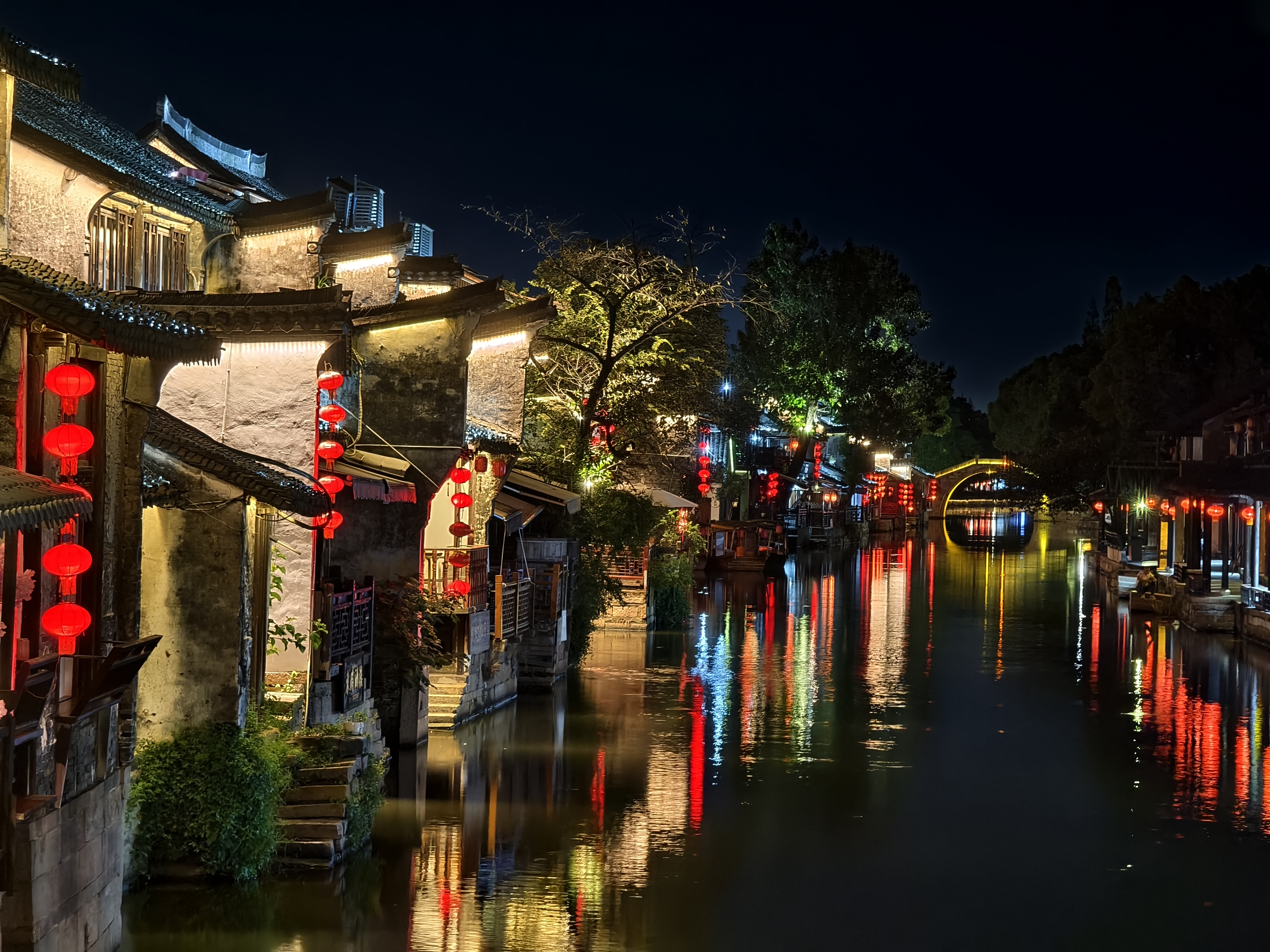 西塘夜景说说图片