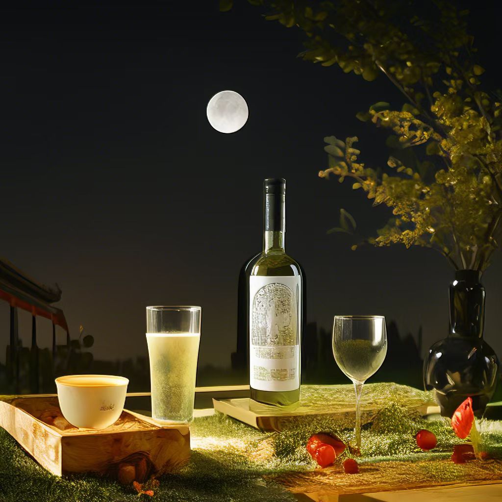 "酒入豪肠,七分酿成了月光