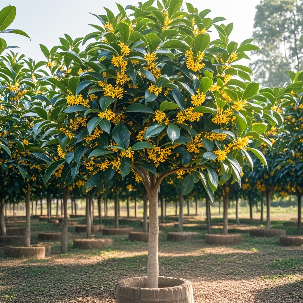 基地直供各种桂花树,同时提供修剪造型,种植养护技术指导,出售各种