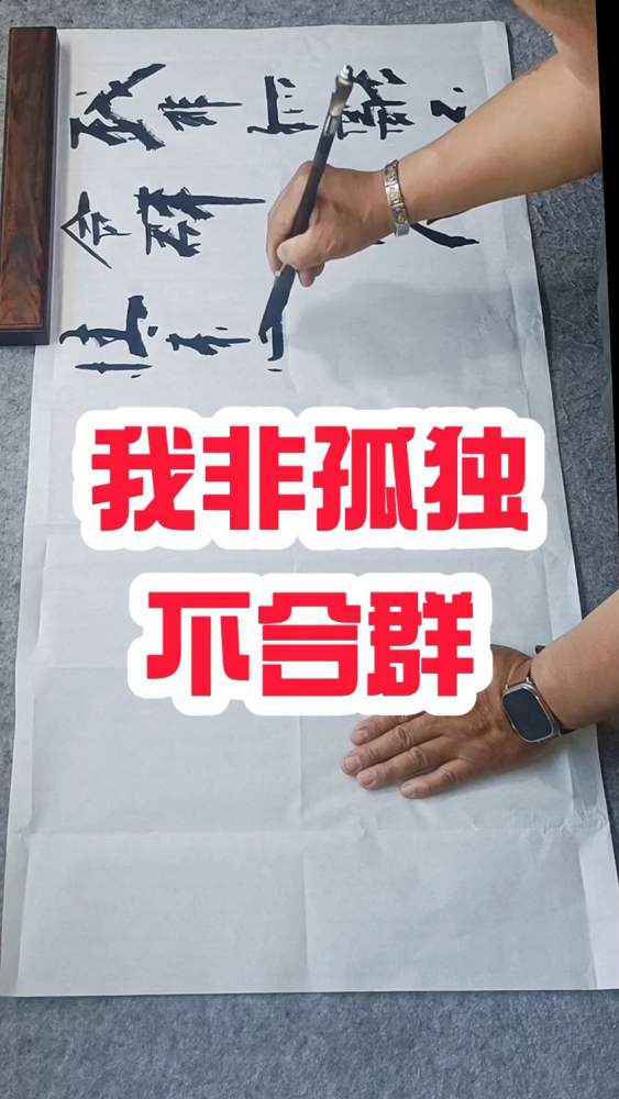 我非孤独不合群#人生感悟#张增亮磐石体书法 定制#特色书法磐石体,艺术,书法,好看视频